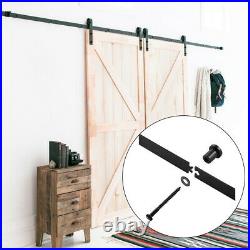 10FT Sliding Barn Door Hardware Kit Modern Closet Hang Style Track Rail Black