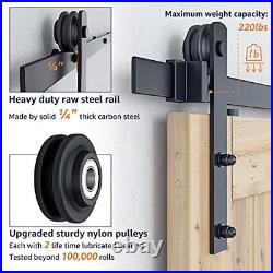 10ft Heavy Duty Double Door Sliding Barn Door Hardware Kitsmoothly And Quietlyea