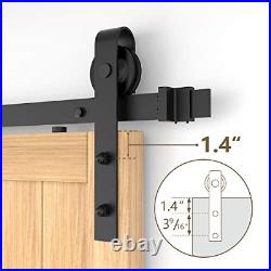 10ft Heavy Duty Sturdy Sliding Barn Door Hardware Kit Double Door Smoothly and