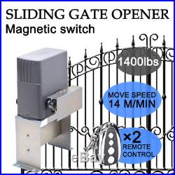 110V, 1400lbs Automatic Sliding Gate Opener Door Hardware Kit Security System