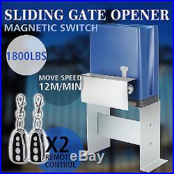 1800lbs Sliding Gate Opener Door Operator Kit Automatic Electric Hardware