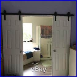 1.2-5.5m Soft Close Sliding Barn Door Hardware Kit Interior Exterior Garage Rail