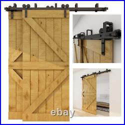 1-4M Sliding Barn Door Hardware Track Set For Single/Double/Bypass 2 Doors