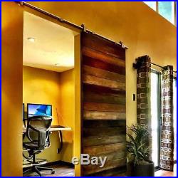 1.5-5m Stainless Steel Sliding Barn Door Hardware Kit Interior Office Room Patio