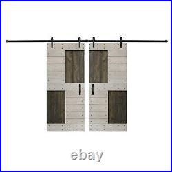 2 Set 36x84 S Style Barn Wood Door Solid Interior Sliding Door withhardware Kit
