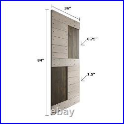 2 Set 36x84 S Style Barn Wood Door Solid Interior Sliding Door withhardware Kit