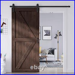 36In X 84In Sliding Barn Door with 6.6FT Barn Door Hardware Kit & Handle Include