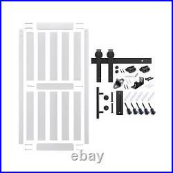 36''x84'' Sliding Barn Door with 6.6 Ft Barn Door Hardware Kit& Handle& Floor