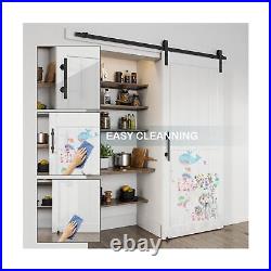 36''x84'' Sliding Barn Door with 6.6 Ft Barn Door Hardware Kit& Handle& Floor