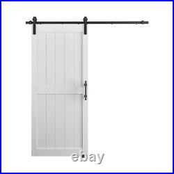 36''x84'' Sliding Barn Door with 6.6 Ft Barn Door Hardware Kit& Handle& Floor