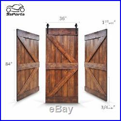 36 x 84 K Style Barn Wood Door DIY Solid Interior Sliding Door with hardware Kit