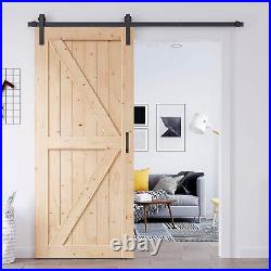 36in x 84in Sliding Barn Door with 6.6FT Barn Door Hardware Kit & Handle Includ