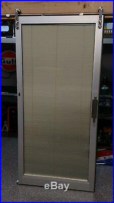 38 X 84 Aluminum / Glass Sliding Barn Door With Hardware Industrial Awesome