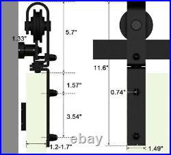 3-20FT Bifold Sliding Barn Door Hardware Kit Modern Track Roller for 2/4/8 Doors