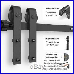 3-20FT Heavy Duty Sliding Barn Wood Door Hardware Track Kit, Single/Double Bypass