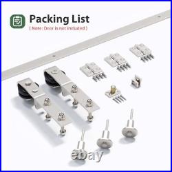 40 Brushed Nickel Bifold Sliding Barn Door Hardware Track 40'' for 2 Doors