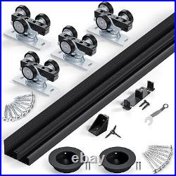 48/4FT Ceiling Mount Bypass Sliding Door Hardware Kit for Cabinet Closet, Do