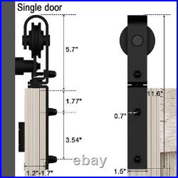 48/4ft Bifolding Sliding Barn Door Hardware Kit For 2 Doors Bi Fold Barn Door H