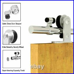 4FT-12FT Stainless Steel Sliding Barn Door Hardware Track Kit For Wooden Door