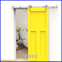 4FT-16FT Stainless Steel Sliding Barn Door Hardware Kit Track Closet Y Roller