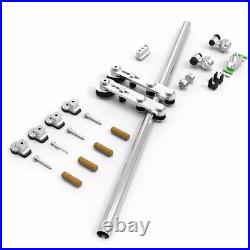 4FT-16FT Stainless Steel Sliding Door Track Hardware Kit Closet for Glass Door