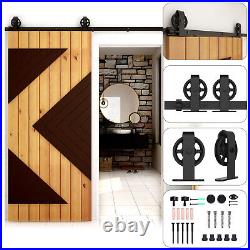 4FT-20FT Heavy Duty Sliding Barn Door Hardware Kit Single/Double Doors, Moderm