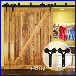 4FT-20FT Sliding Barn Door Hardware Closet Y Track Kit for One/Two/Bypass Doors