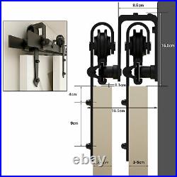 4FT 20FT Sliding Barn Door Hardware Kit for Single/Double/Bypass Heart Roller