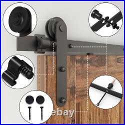 4FT -20FT Sliding Barn Door Hardware Track Single/Double Door Kit, Closet/Kitchen