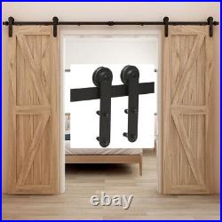 4FT -20FT Sliding Barn Door Hardware Track Single/Double Door Kit, Closet/Kitchen