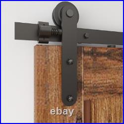 4FT -20FT Sliding Barn Door Hardware Track Single/Double Door Kit, Closet/Kitchen