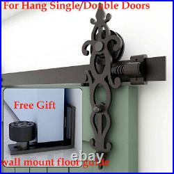 4FT -20FT Sliding Barn Door Hardware Track Single/Double Door Kit, Home/Kitchen