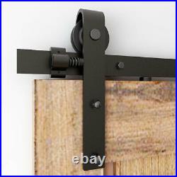4FT-20FT Sliding Barn Wood Door Hardware Closet Rail Kit For Single/Double Door