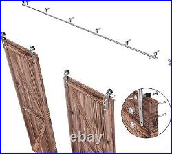 4FT-20FT Stainless Steel Sliding Barn Door Hardware Track Kit Single/Double Door