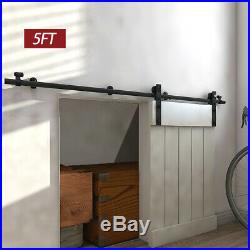 4FT/5FT/6.6FT Mini Sliding Barn Door Hardware Kit Cabinet Closet Single/Double