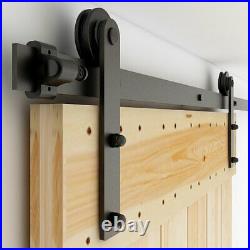 4-12FT Sliding Barn Door Hardware Track Kit for Single/ Double Door Heavy Duty