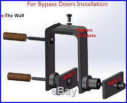 4-16FT Black Sliding Barn Wood Door Hardware Closet Kit For Single/Double/Bypass