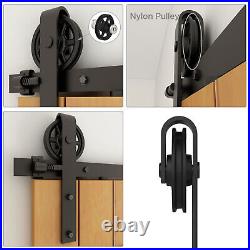 4-16FT Sliding Barn Door Hardware Kit Single Doors Medium Wheel Roller Kit