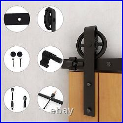 4-16FT Sliding Barn Door Hardware Kit Single Doors Medium Wheel Roller Kit