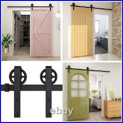 4-16FT Sliding Barn Door Hardware Kit Single Doors Medium Wheel Roller Kit