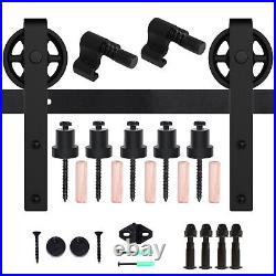 4-16FT Sliding Barn Door Hardware Kit Single Doors Medium Wheel Roller Kit