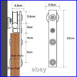 4-16FT Sliding Barn Door Hardware Stainless Steel Track Closet Kit for Wood Door