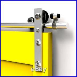 4-16FT Stainless Steel Sliding Barn Door Hardware Closet Track Kit Single/Double