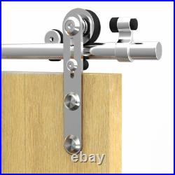 4-16FT Stainless Steel Sliding Barn Door Hardware Track Kit For Wood/Glass Door