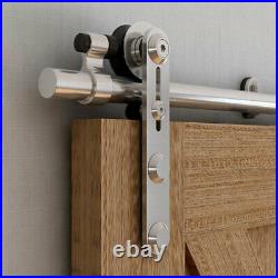 4-16FT Stainless Steel Sliding Barn Wood Door Hardware Track Kit Single/Double