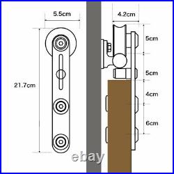 4-16FT Stainless Steel Sliding Barn Wood Door Hardware Track Kit Single/Double