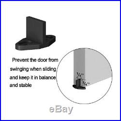 4-18FT Soft Close Industrial Black Wheel Sliding Barn Door Hardware Track Kit