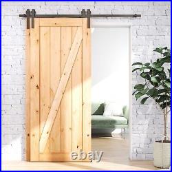 4-20FT Bypass Sliding Barn Door Hardware Kit Single Track System Carbon Steel