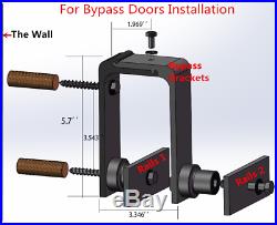 4-20FT Carbon Steel Sliding Barn Door Hardware Kit For Single/Double/Bypass Door