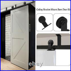 4-20FT Ceiling Mount Sliding Barn Door Hardware Closet Track Kit Single/Double